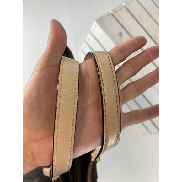 MICHAEL KORS, LARGE BROWN SAFFIANO LEATHER SHOULDER BAG ASIS - Picture 9 of 13